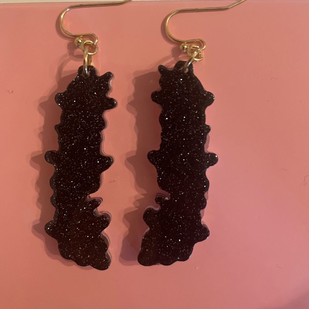 Cute Ghost Earrings for Kids - White with Colorful Accents - Picture 2 of 3